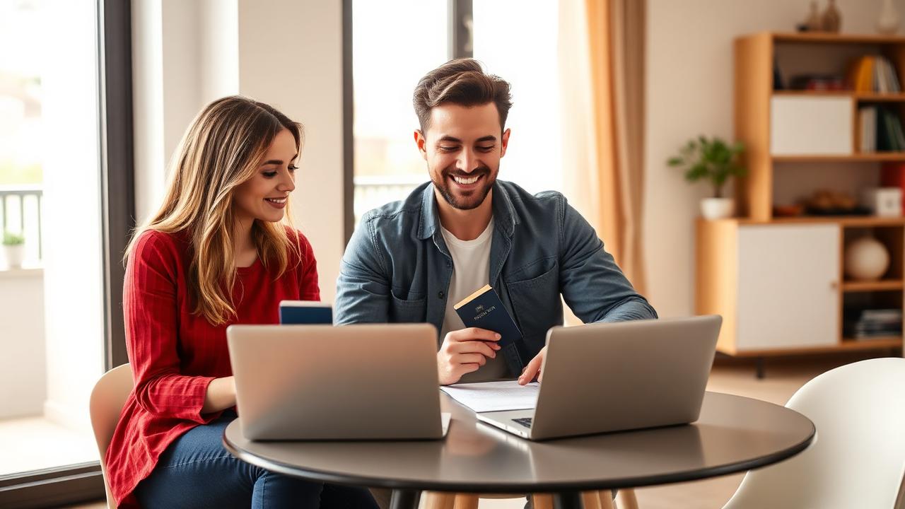 Pareja extranjera comprando vivienda en España
